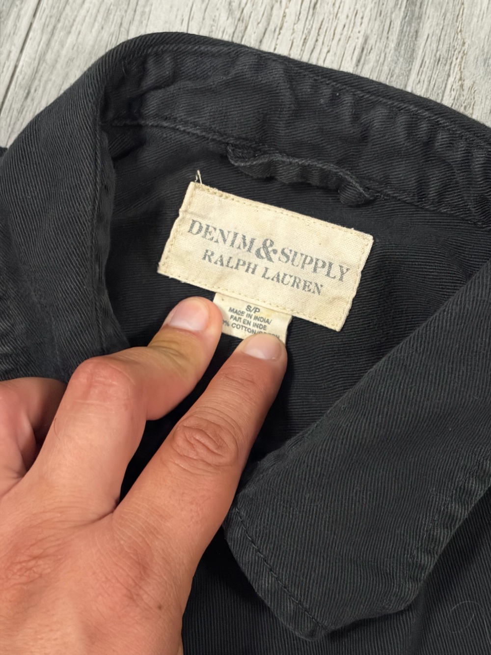 Denim & Supply Ralph Lauren Black Short-Sleeve Button-Front Shirt Jacket - Picture 6 of 9